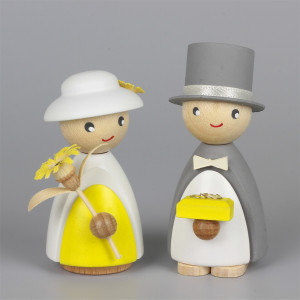 Hochzeitspaar Braut und Bräutigam, gelb