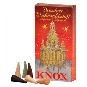 Dresdner Weihnachtsduft ROT Räucherkerzen Mischung 35g, 24 Stk. Packung