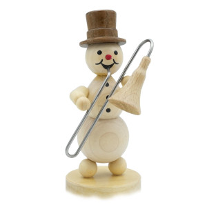 Schneemannmusikant mit Posaune