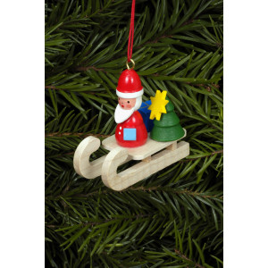 Baumbehang Nikolaus auf Schlitten