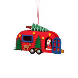 Baumbehang Weihnachtsmann im Wohnwagen