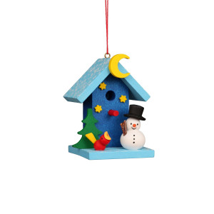 Baumbehang Vogelhaus mit Schneemann