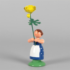 Blumenkind Mädchen mit Trollblume