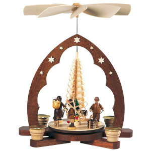 Pyramide Erzgebirgsfiguren Spitzbogen