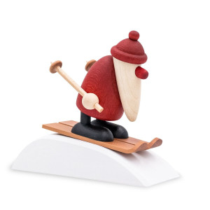 Miniaturset 8 - Weihnachtsmann auf Ski mit Hügel