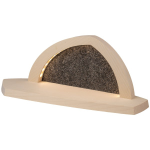 Seiffener Volkskunst LED-Gesteinsbogen Breite 37 cm, natur, leer ohne Bestückung zum Selbstbestücken USB-C 