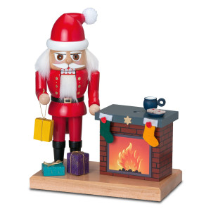 KWO Nussknacker Weihnachtsmann mit Kamin
