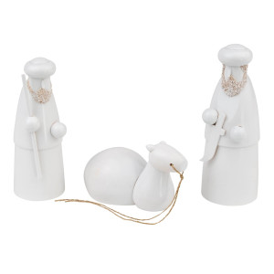 Karawane 3-teilig, weiß lasiert