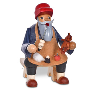 KWO Räuchermännchen Kantenhocker auf Bank Teddymacher