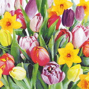 Tischservietten Tulpen Bouquet