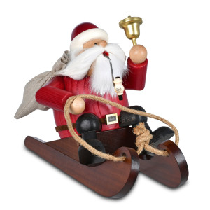 Räuchermännchen Santa Claus mit Schlitten