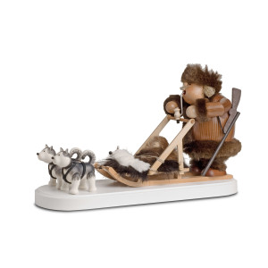 KWO Räuchermännchen Eskimo mit Hundeschlitten 