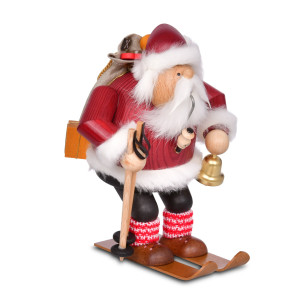 KWO Räuchermännchen Weihnachtsmann auf Skier