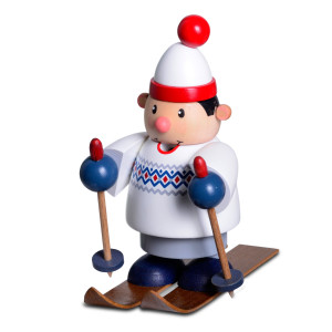 KWO Räuchermännchen Kleine Kerle Skifahrer