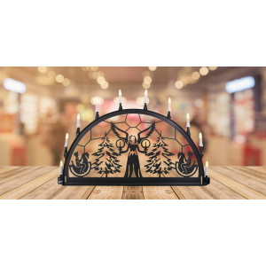 LED Metall Außenschwibbogen Lichterengel 1,00 x 0,50 Meter