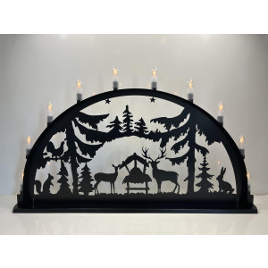 LED Metall Außenschwibbogen Futterkrippe 2,00 x 1,00 Meter