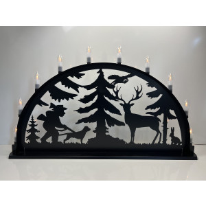 LED Metall Außenschwibbogen Jäger 2,00 x 1,00 Meter