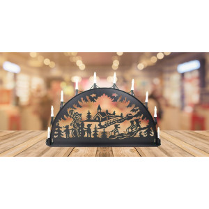 LED Metall Außenschwibbogen Kinder 1,00 x 0,50 Meter