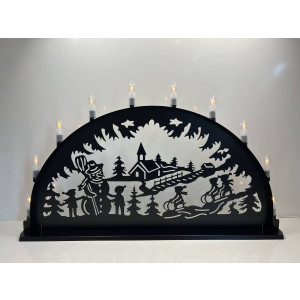 LED Metall Außenschwibbogen Kinder 2,00 x 1,00 Meter