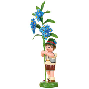 Blumenkind Junge mit Vergissmeinicht - 17 cm