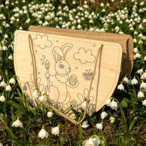 Holztasche Tragetasche mit Reißverschluß zum selbst Bemalen