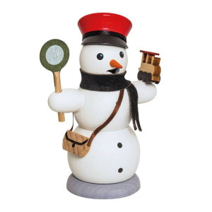 Räuchermann Schneemann Eisenbahner