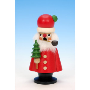 Räuchermännchen Weihnachtsmann mit grüner Tanne