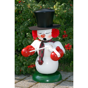 Räuchermännchen Schneemann mit Geige