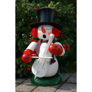 Räuchermännchen Schneemann mit Bass