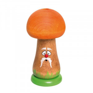 Räucherpilz mit orangem Hut - 12 cm