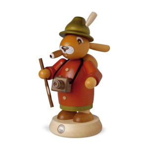 Räucherhase Tourist farbig, groß