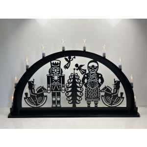 LED Metall Außenschwibbogen Olbernhau 2,00 x 1,00 Meter