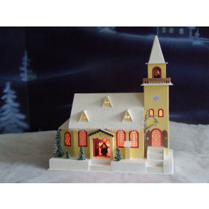 Lichterhaus Alte Kirche - Achtung, abweichende Abb. - tats. Fassade dunkelbraun mit blauer Fensterlaibung