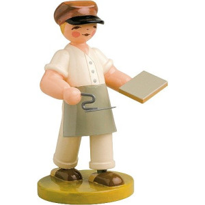 Handwerker Maurer mit Reibebrett und Kelle - Auslaufartikel