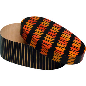 Spandose mit geflammten Muster oval, 25 cm - Auslaufartikel