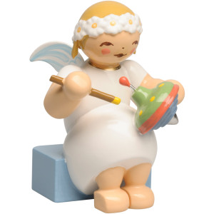 Margeritenengel sitzend mit Brummkreisel