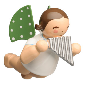 Engel mit Panflöte schwebend