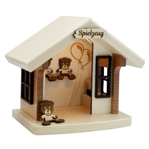 Weihnachtshütte Spielzeug, beleuchtet