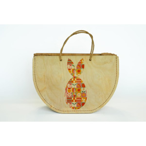 Holztasche Tragetasche Osterhase modern