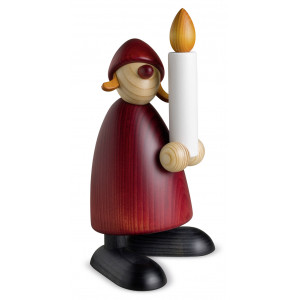 Weihnachtsfrau mit Kerze, 17 cm