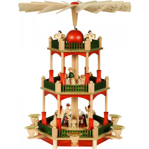 Bunte Pyramide Christi Geburt 2-stöckig