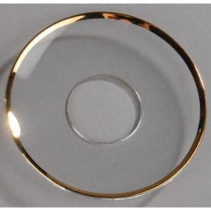 Glasmanschette mit Goldrand für Spitzkerzen