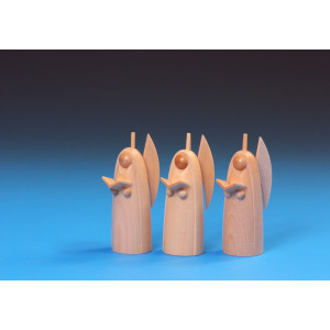 Schalling Krippenfiguren Halleluja-Engel 3-teilig, klein, natur 
