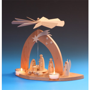 Pyramide Christi Geburt mit Hirte natur