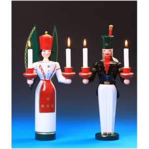 Engel & Bergmann farbig, 36 cm