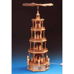 Pyramide 4-stöckig Christi Geburt, elektrisch