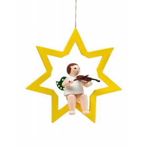 Engel im Stern mit Geige, 38 cm