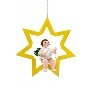 Engel im Stern mit Triangel, 38 cm