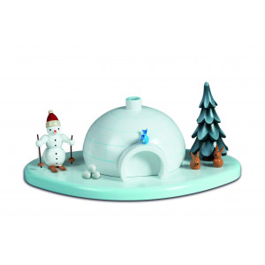  Räucherhaus Schneemann mit Iglu
