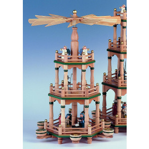 Pyramide, zweistufig, natur - Auslaufartikel